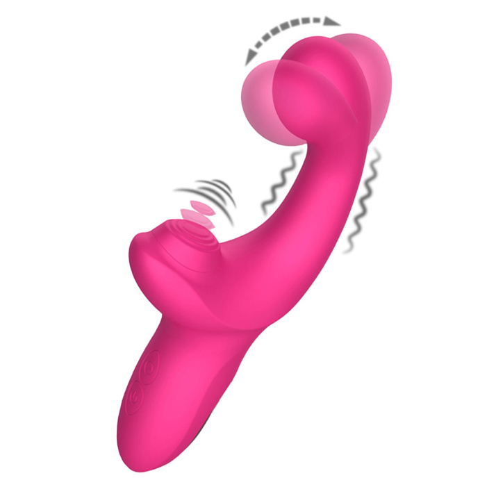 BASIC X Stunner vibrátor na G-bod a klitoris růžový